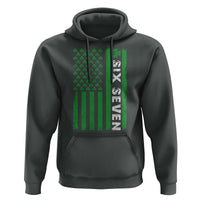 Six Seven 67 St Patricks Day Shamrock Vintage American Flag Hoodie