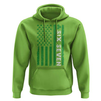 Six Seven 67 St Patricks Day Shamrock Vintage American Flag Hoodie