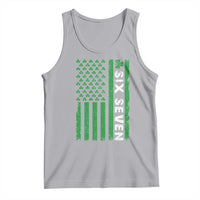 Six Seven 67 St Patricks Day Shamrock Vintage American Flag Tank Top