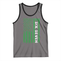 Six Seven 67 St Patricks Day Shamrock Vintage American Flag Tank Top