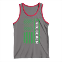 Six Seven 67 St Patricks Day Shamrock Vintage American Flag Tank Top