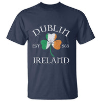 Dublin Ireland Est 988 T Shirt St Patricks Day Shamrock Leaf