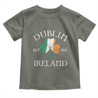 Dublin Ireland Est 988 Toddler T Shirt St Patricks Day Shamrock Leaf