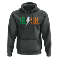 Funny Irish Rocker St Patricks Day Lightning Bolt Rock Music Lover Hoodie