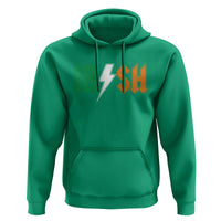 Funny Irish Rocker St Patricks Day Lightning Bolt Rock Music Lover Hoodie