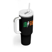 Funny Irish Rocker St Patricks Day Lightning Bolt Rock Music Lover Tumbler With Handle