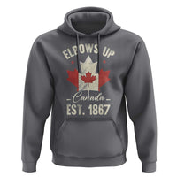 Elbows Up Canada EST 1867 Hoodie True North Strong and Free Proud Canadian Maple Leaf