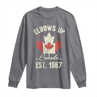 Elbows Up Canada EST 1867 Long Sleeve Shirt True North Strong and Free Proud Canadian Maple Leaf