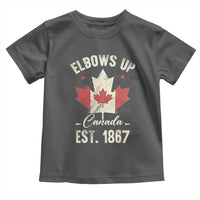 Elbows Up Canada EST 1867 Toddler T Shirt True North Strong and Free Proud Canadian Maple Leaf