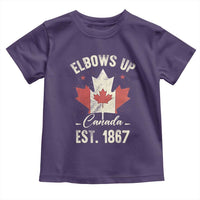 Elbows Up Canada EST 1867 Toddler T Shirt True North Strong and Free Proud Canadian Maple Leaf