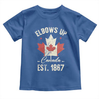Elbows Up Canada EST 1867 Toddler T Shirt True North Strong and Free Proud Canadian Maple Leaf