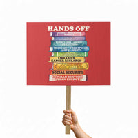 Hands Off Protest Sign Social Security And Medicare Protest Colorful Books - Wonder Print Shop