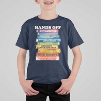 Hands Off T Shirt For Kid Social Security And Medicare Protest Colorful Books