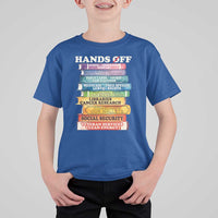 Hands Off T Shirt For Kid Social Security And Medicare Protest Colorful Books