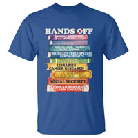 Hands Off T Shirt Social Security And Medicare Protest Colorful Books