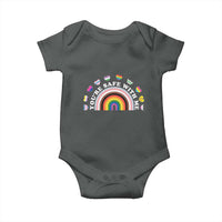 You're Safe With Me Baby Onesie LGBTQ Pride Ally Rainbow Heart