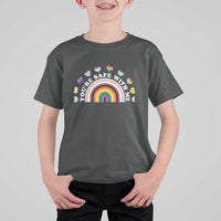 You're Safe With Me T Shirt For Kid LGBTQ Pride Ally Rainbow Heart