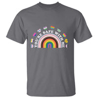 You're Safe With Me T Shirt LGBTQ Pride Ally Rainbow Heart
