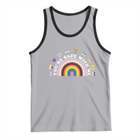 You're Safe With Me Tank Top LGBTQ Pride Ally Rainbow Heart