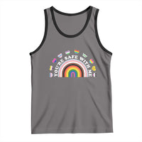 You're Safe With Me Tank Top LGBTQ Pride Ally Rainbow Heart