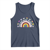 You're Safe With Me Tank Top LGBTQ Pride Ally Rainbow Heart