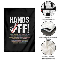 Hands Off Garden Flag Social Security And Medicare Protest Vintage Hand Print - Wonder Print Shop