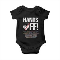 Hands Off Baby Onesie Social Security And Medicare Protest Vintage Hand Print