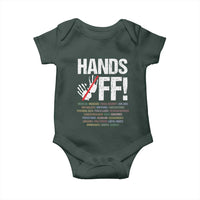 Hands Off Baby Onesie Social Security And Medicare Protest Vintage Hand Print