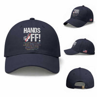Hands Off Baseball Cap Social Security And Medicare Protest Vintage Hand Print