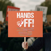 Hands Off Protest Sign Social Security And Medicare Protest Vintage Hand Print - Wonder Print Shop