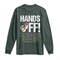 Hands Off Long Sleeve Shirt Social Security And Medicare Protest Vintage Hand Print