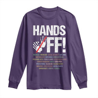 Hands Off Long Sleeve Shirt Social Security And Medicare Protest Vintage Hand Print