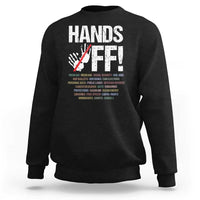 Hands Off Sweatshirt Social Security And Medicare Protest Vintage Hand Print