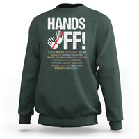 Hands Off Sweatshirt Social Security And Medicare Protest Vintage Hand Print