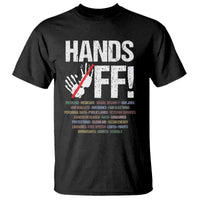 Hands Off T Shirt Social Security And Medicare Protest Vintage Hand Print
