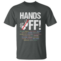 Hands Off T Shirt Social Security And Medicare Protest Vintage Hand Print