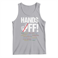 Hands Off Tank Top Social Security And Medicare Protest Vintage Hand Print