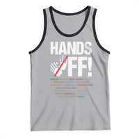 Hands Off Tank Top Social Security And Medicare Protest Vintage Hand Print