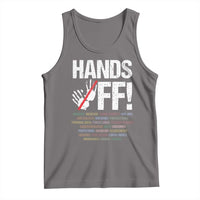 Hands Off Tank Top Social Security And Medicare Protest Vintage Hand Print