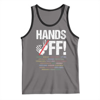 Hands Off Tank Top Social Security And Medicare Protest Vintage Hand Print