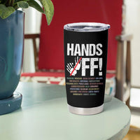 Hands Off Tumbler Cup Social Security And Medicare Protest Vintage Hand Print