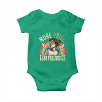More Pride Less Prejudice Baby Onesie Pride Month LGBTQ Rainbow