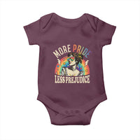 More Pride Less Prejudice Baby Onesie Pride Month LGBTQ Rainbow