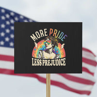 More Pride Less Prejudice Protest Sign Pride Month LGBTQ Rainbow - Wonder Print Shop