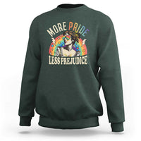 More Pride Less Prejudice Sweatshirt Pride Month LGBTQ Rainbow