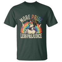 More Pride Less Prejudice T Shirt Pride Month LGBTQ Rainbow