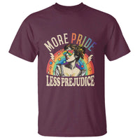 More Pride Less Prejudice T Shirt Pride Month LGBTQ Rainbow