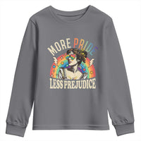 More Pride Less Prejudice Youth Sweatshirt Pride Month LGBTQ Rainbow