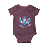 Funny Scottish Thistle I Am Not A Weed Baby Onesie Scotland Flag