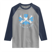 Funny Scottish Thistle I Am Not A Weed Raglan Shirt Scotland Flag